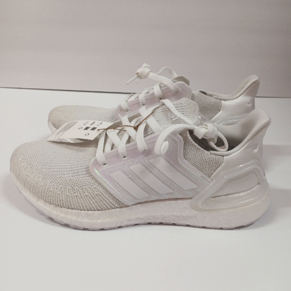 NEW Adidas Ultraboost 20 Primeblue White Iridescent Men's Size 9